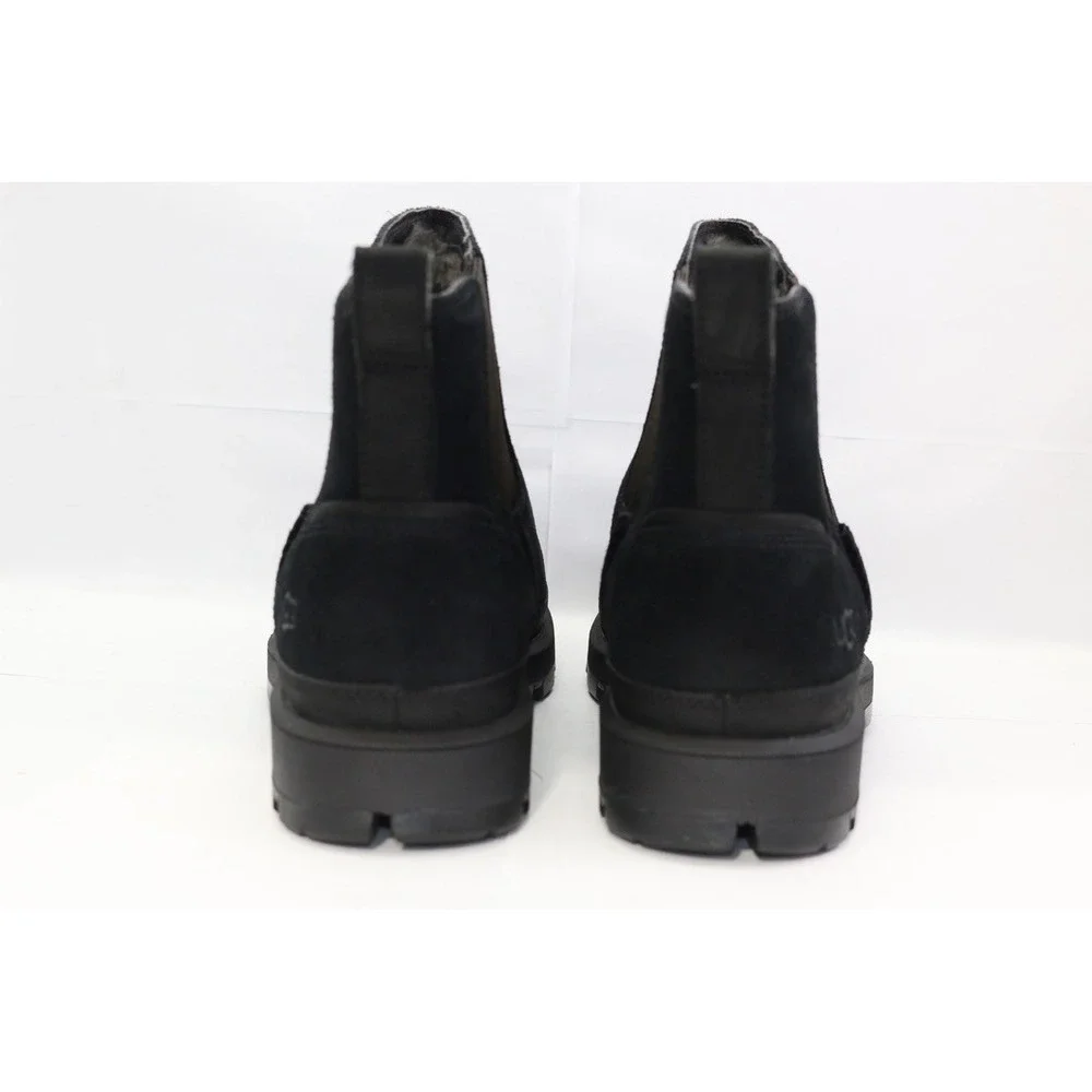 UGG CHELSEA MEN BOOTS LEATHER Black Size 7 / UK 6 / EU 40 / JP 25